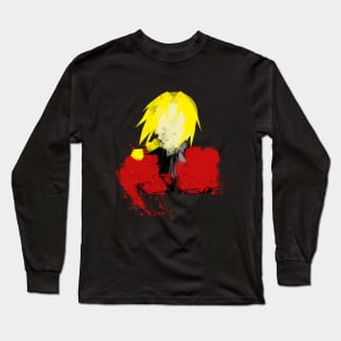 Splatter Edward Elric Long Sleeve T-Shirt